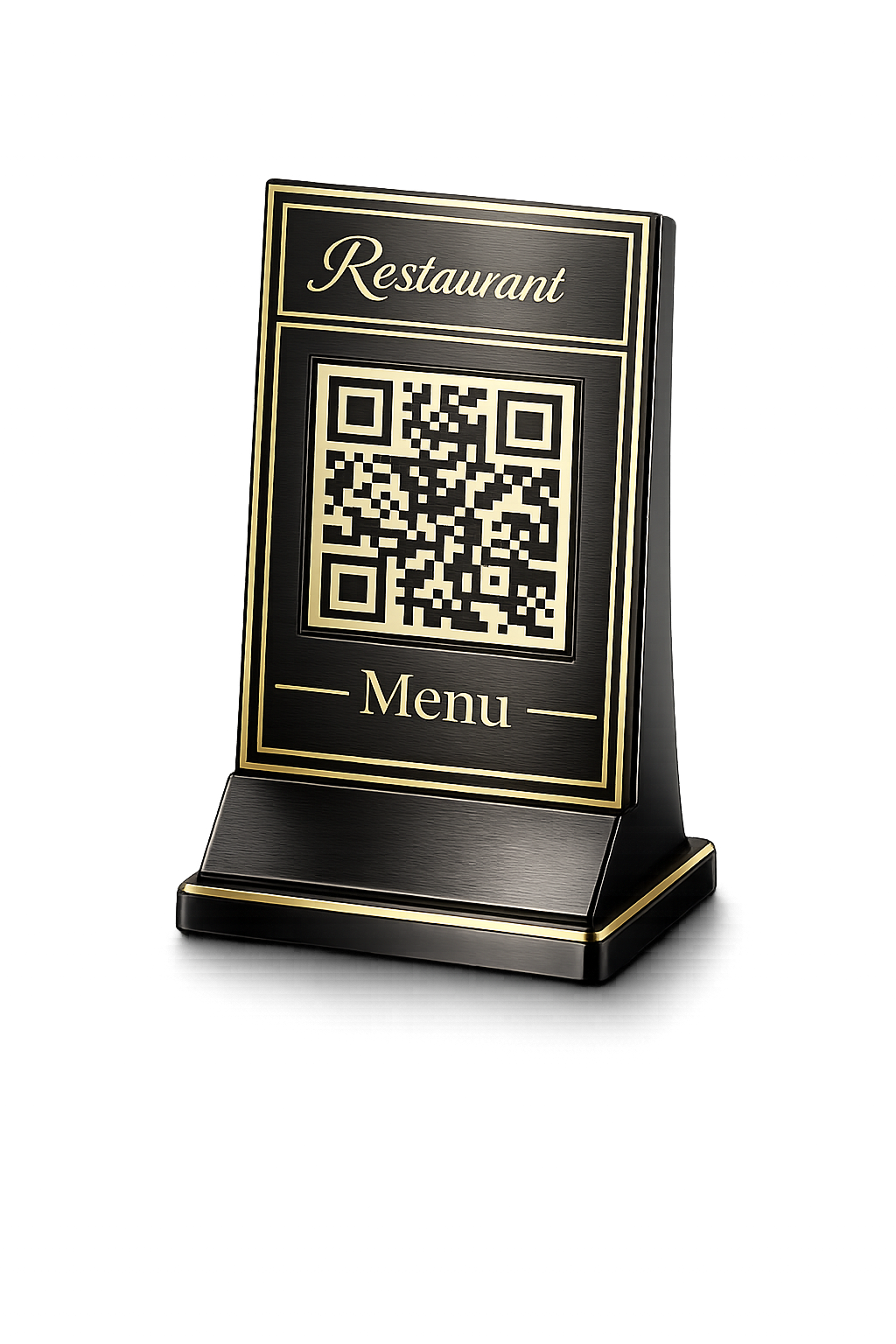 Soporte personalizado con QR para menú de restaurante